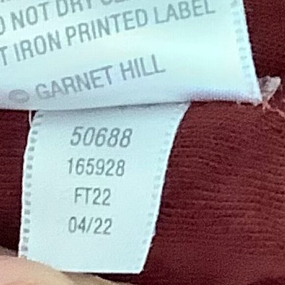 Garnet Hill sweatshirt XS rust red quilted diamond 100% cotton crewneck - Picture 7 of 9